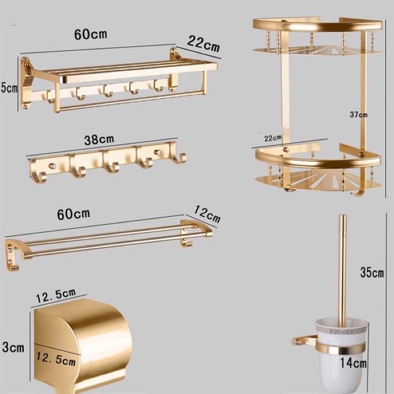 Phụ kiện phòng tắm 6 món sơn tĩnh điện