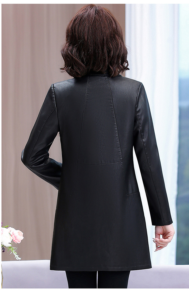 Áo Khoác Da Dài Vừa Cho Mẹ KD12- Hàng Quảng Châu Cao Cấp