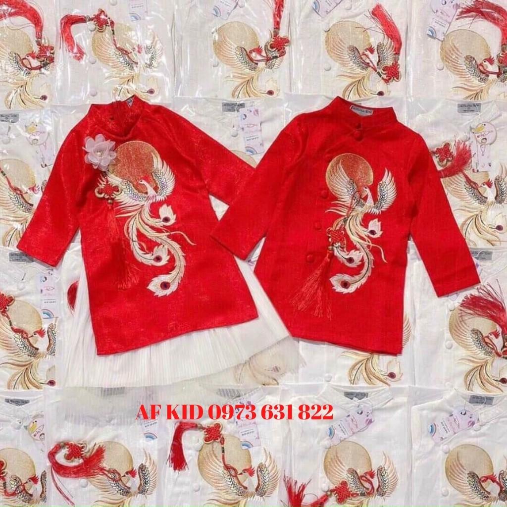 Áo Dài Tết Cho Bé - Áo Dài Cách Tân Chất Lụa Gấm Cao Cấp Cho Bé Trai Bé Gái