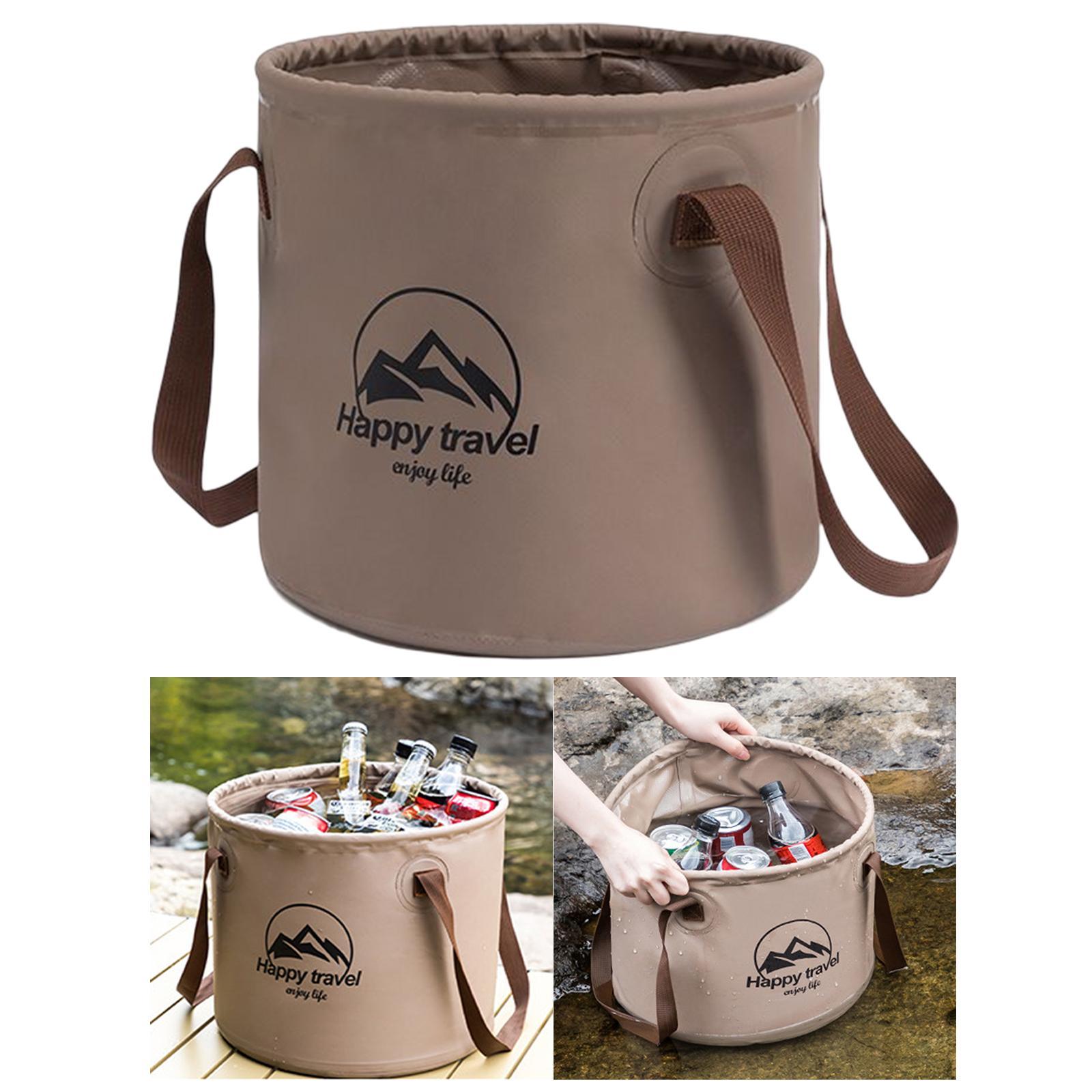 5 Gallon Collapsible Bucket Portable Fishing Bucket Wash Basin for Camping Outdoor Car Washing
