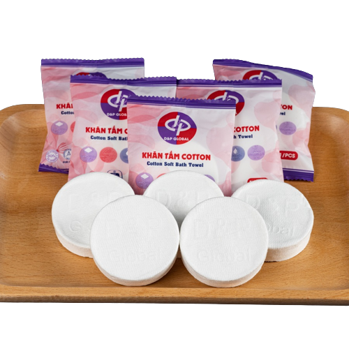 Khăn Tắm Nén Dùng Một Lần Trọng Lượng Nhẹ, Chất Liệu An Toàn