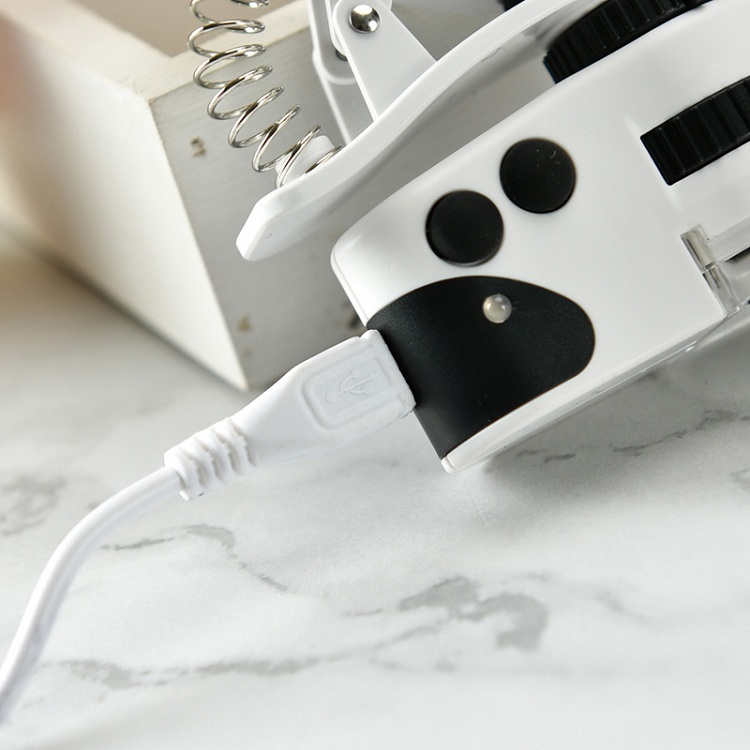 Kính lúp kẹp điện thoại phóng đại 60 lần có đèn trợ sáng, sạc cổng USB siêu tiện lợi MPK10-CL60X