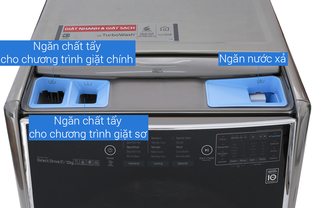 Máy Giặt Sấy Cửa Trước Inverter LG F2721HTTV (21kg) - Hàng Chính Hãng