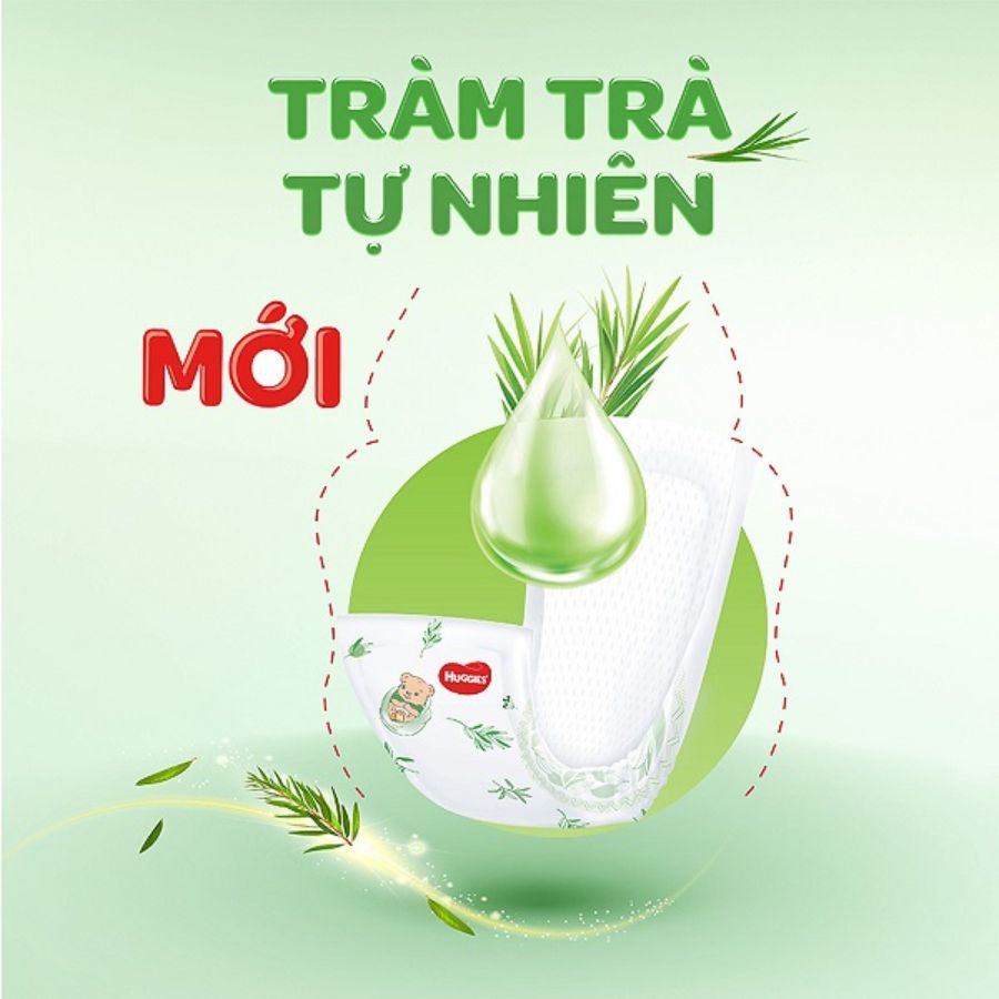 Tã dán Huggies L68 Skin Care Tràm Trà Tự Nhiên Ngừa Hăm Cho Bé Từ 9-14kg - Date luôn mới