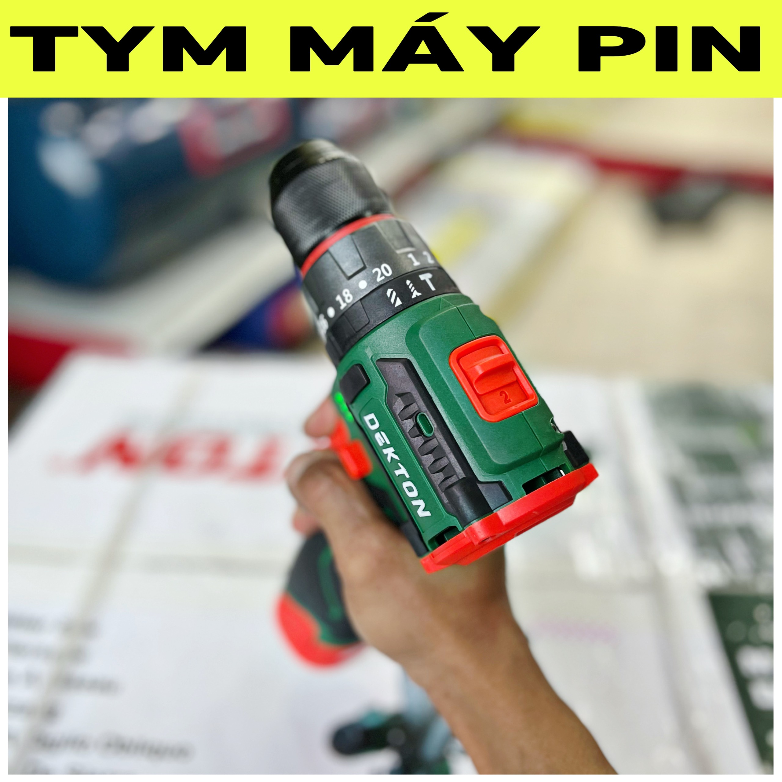 Bộ máy khoan pin 3 chức năng pin 16.8V Dekton D16-KB1055Pro Tym Máy Pin