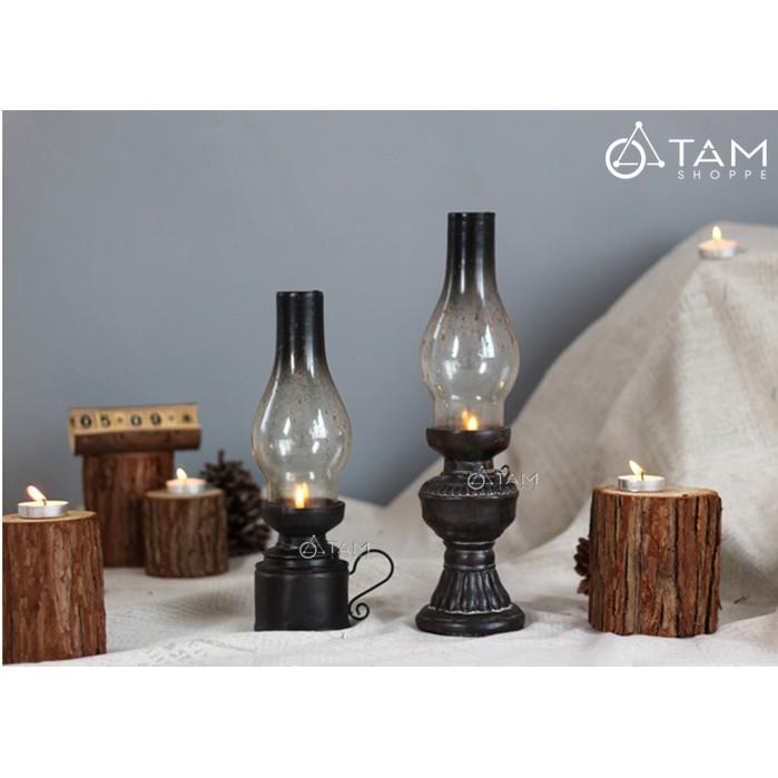 Mô hình đèn dầu cổ Vintage đốt nến tealight số 02