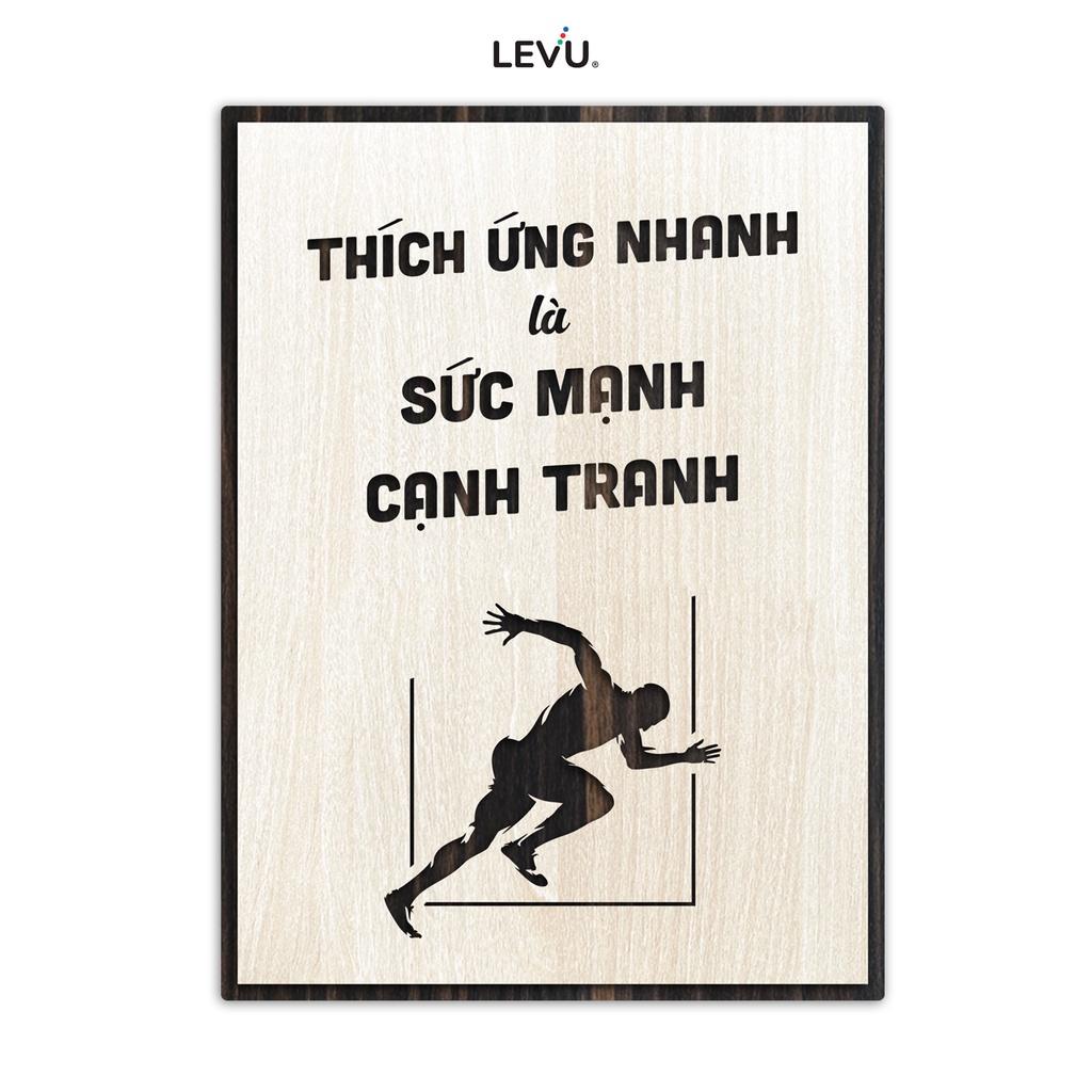 Tranh slogan doanh nghiệp LEVU LV136 "Thích ứng nhanh là sức mạnh cạnh tranh"