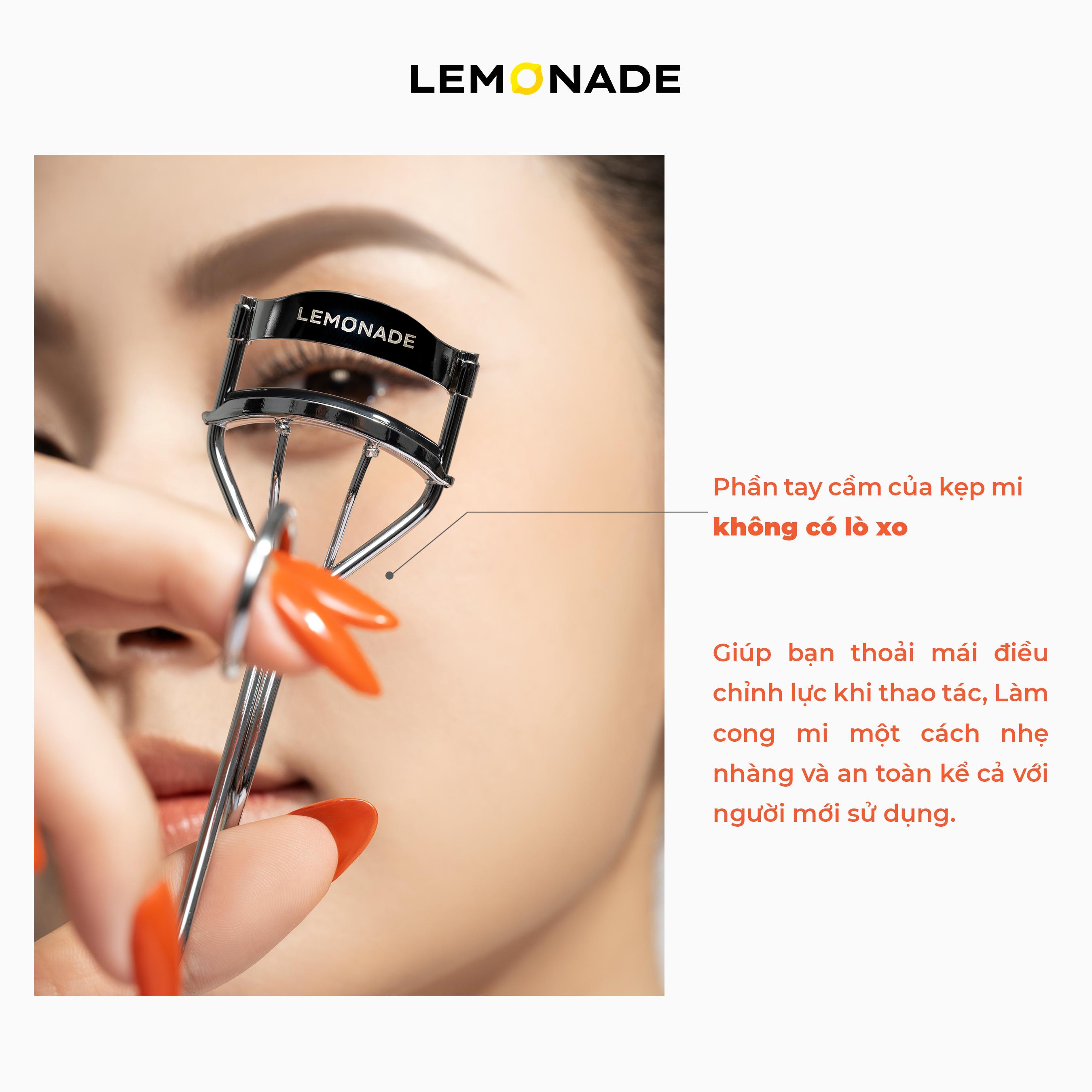 Combo Tẩy trang mi sạch dịu không cay mắt Lemonade Soaring Mascara Remover &amp; Kẹp mi cong lâu Lemonade Curler