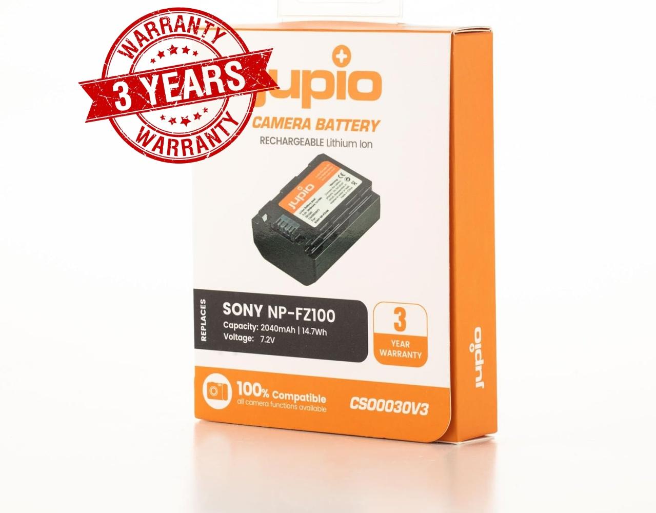 Pin máy ảnh hàng chính hãng Jupio NP-FZ100 2040mAh 14.7Wh dùng cho Sony