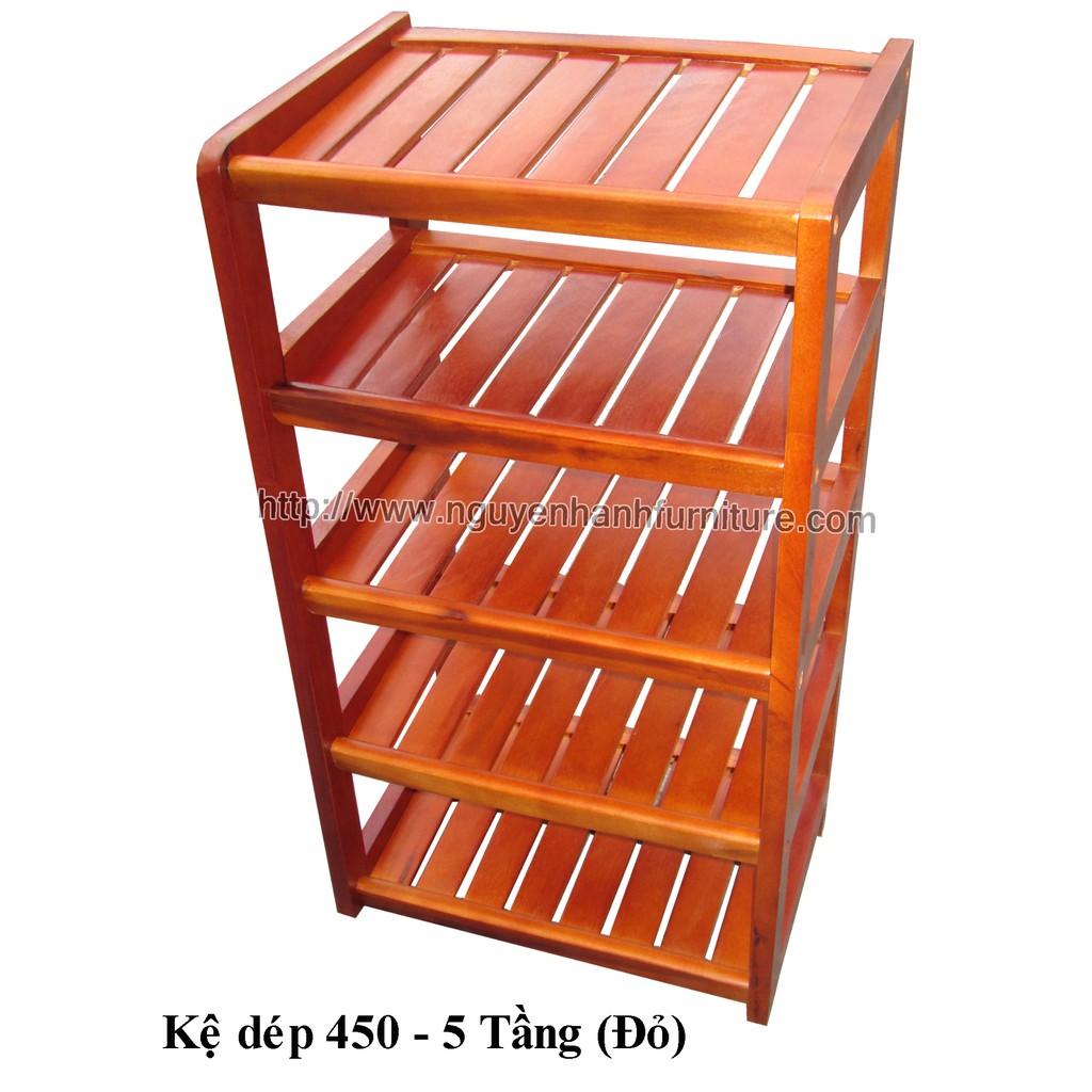 Kệ Giày Dép 5 Tầng Rộng 45cm Gỗ Tự Nhiên 100%