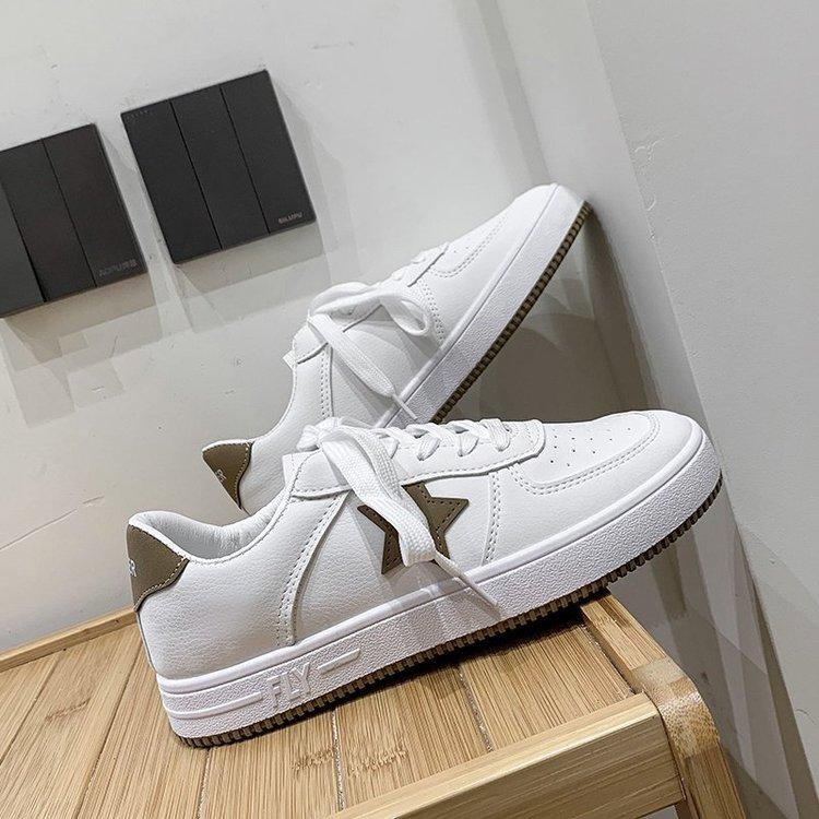 Giày Thể Thao Buộc Dây Đế Bằng Phong Cách Anh Quốc Cho Nữ