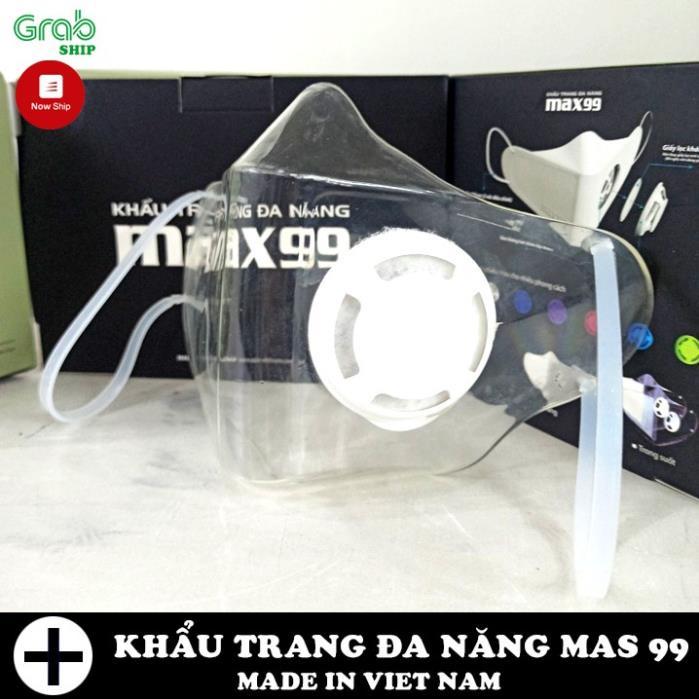 Khẩu Trang Đa Năng Trong Suốt Nhựa TPU Có Van Lọc Khí MAX99