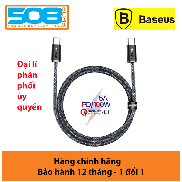 Cáp sạc nhanh C 100W, Baseus Dynamic Series Fast Charging Data Cable Type C 100W - Hàng chính hãng - Đen Xám - 1M