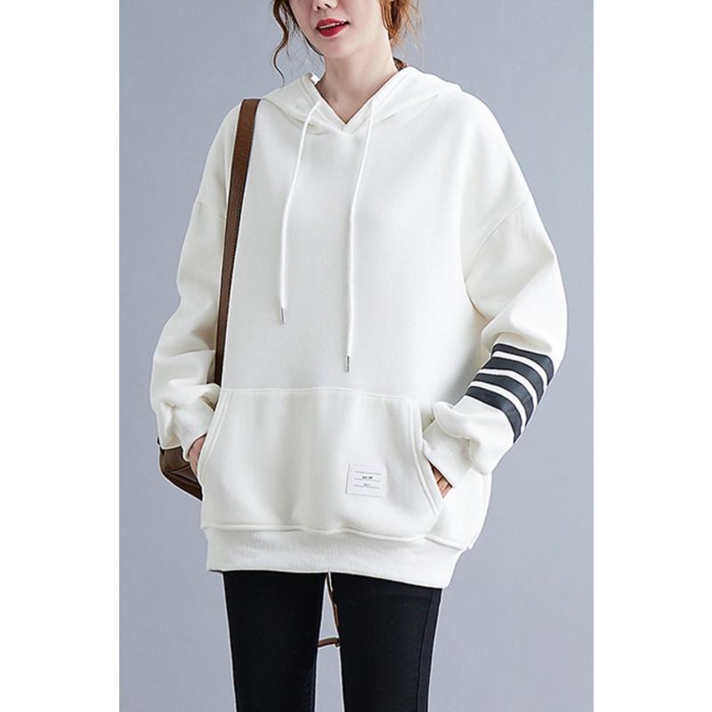 Áo HOODIE 100% COTTON nữ hoạ tiết đơn giản thể thao