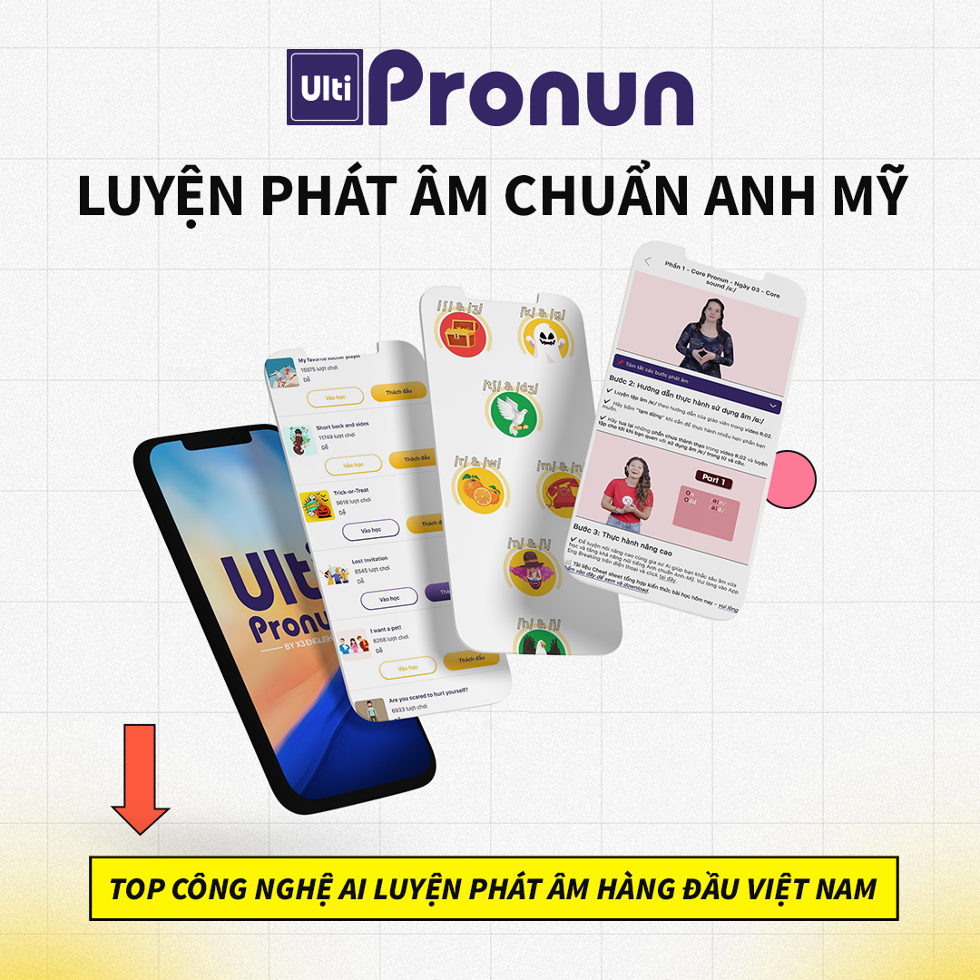 Luyện phát âm tiếng Anh ULTI PRONUN chuẩn giọng Anh-Mỹ chỉ trong 35 ngày