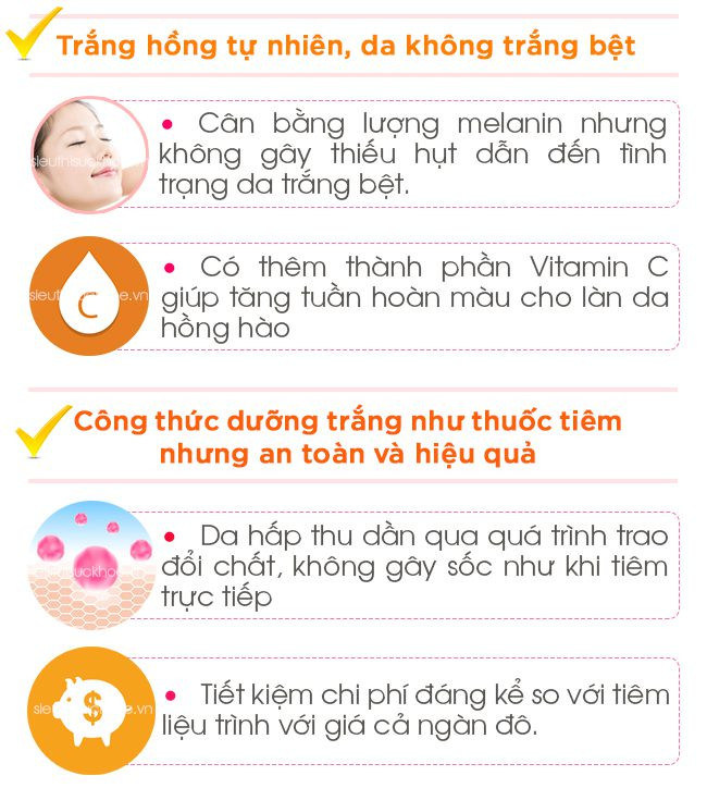 tác dụng của viên trắng da tatiomax