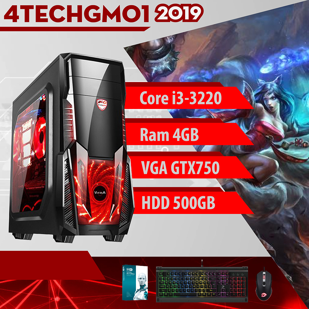 Máy tính chơi Game, thiết kế đồ họa cao cấp giá tốt Core i5 4TechGM01 2019, PC Gamer, làm youtuber, Live Stream chuyên nghiệp, PC chiến Game Online, đế chế, LOL(Liên minh huyền thoại), Minecraft không giật, Lag, Free cài HĐH và Games theo yêu cầu. - Hàng