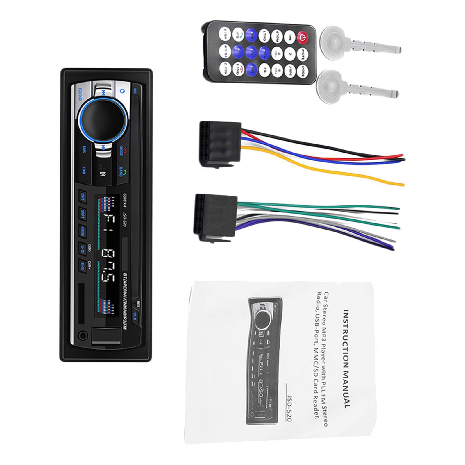 Car Audio MP3 Player JSD-520 Bluetooth FM AUX Receiver