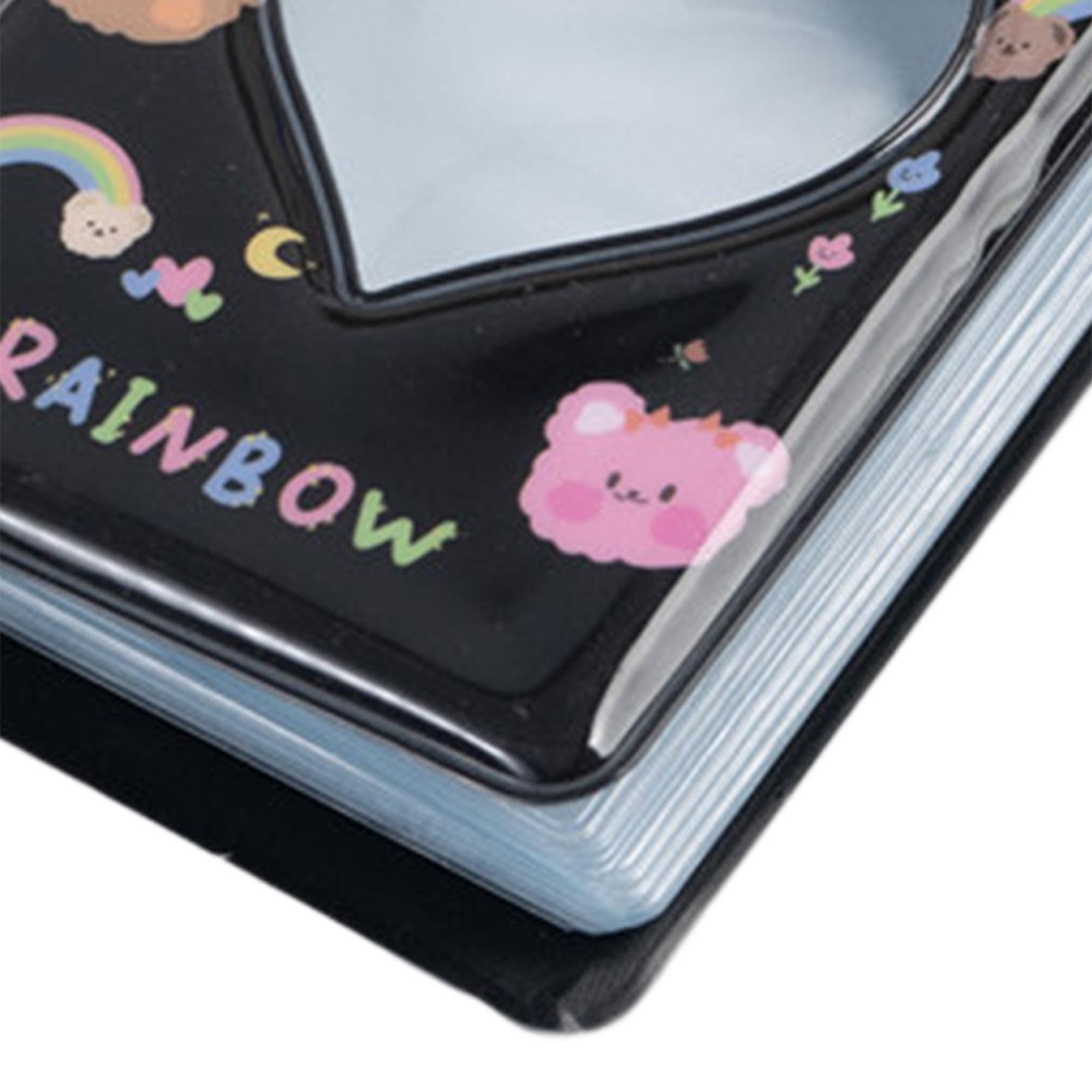 3 inch Photocard Holder Mini Photo Album Mini Picture Album Collectbook Hollow Love Heart Model Photocard Binder Book for Girl Trading Cards