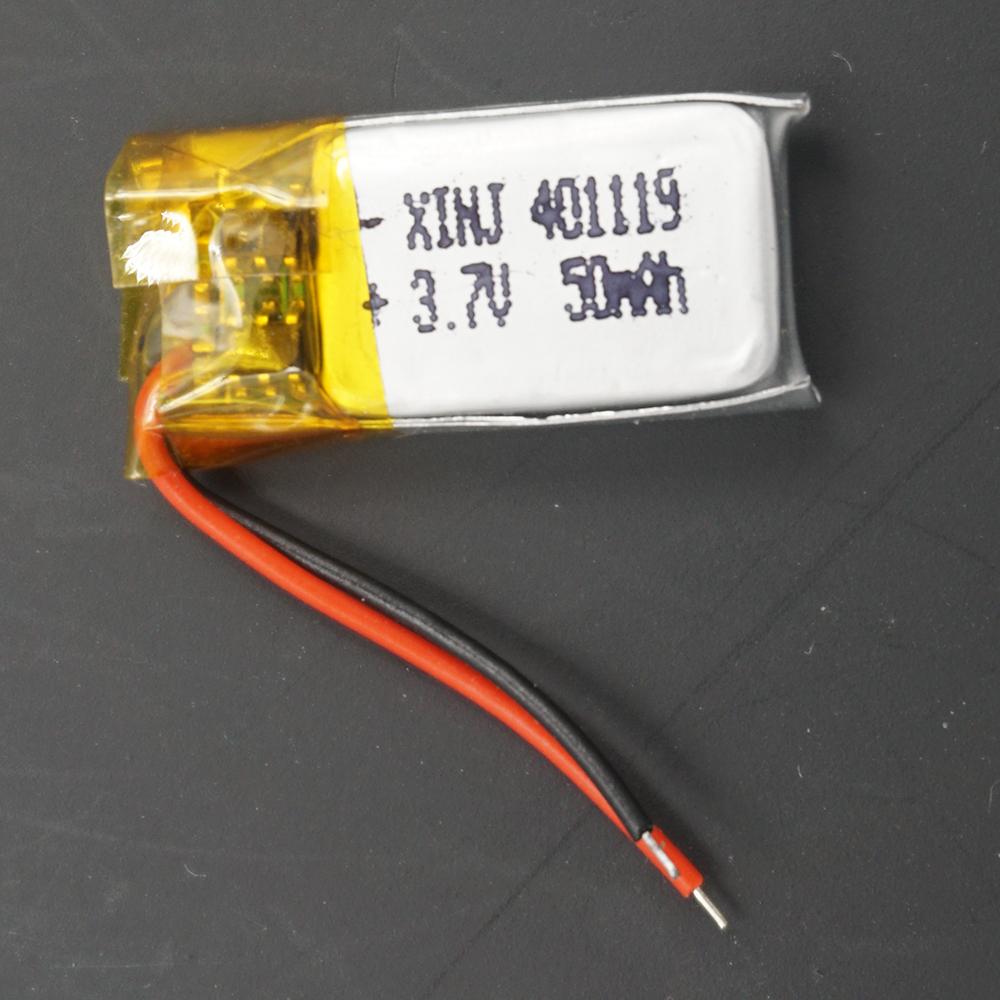 3.7V 50 mAh 401119 Li-Polymer Li Pin Lithium Lipo Cho GPS Tai nghe MP3 Loa Bluetooth Kính 3D Tai nghe bút ghi âm Điện áp danh định: 3.7V