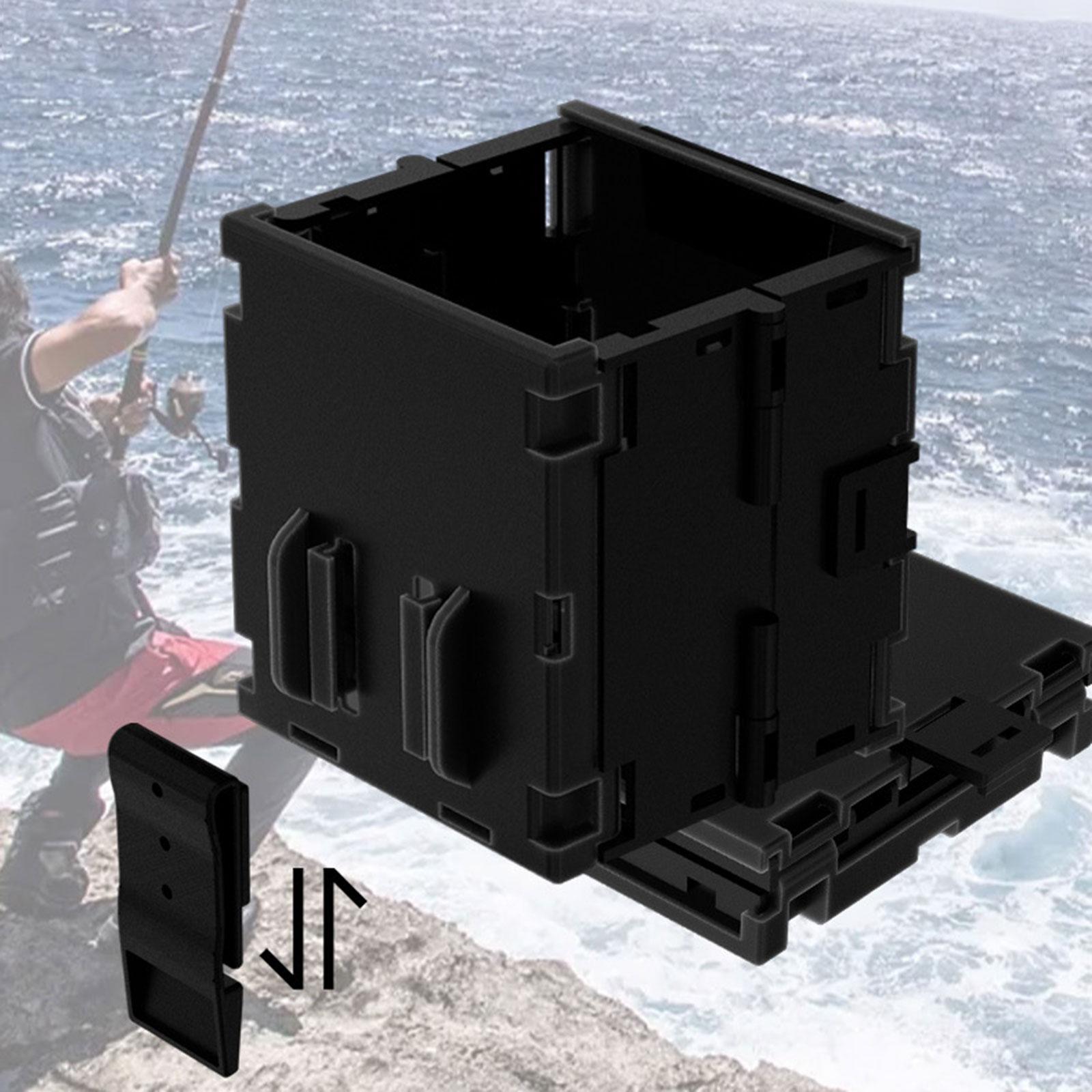 Fishing Box Drink Holder Foldable Water Bottle Holder Beverage Bottles Storage Rack Portable Stand for Hiking Outdoor Fishing  Camping