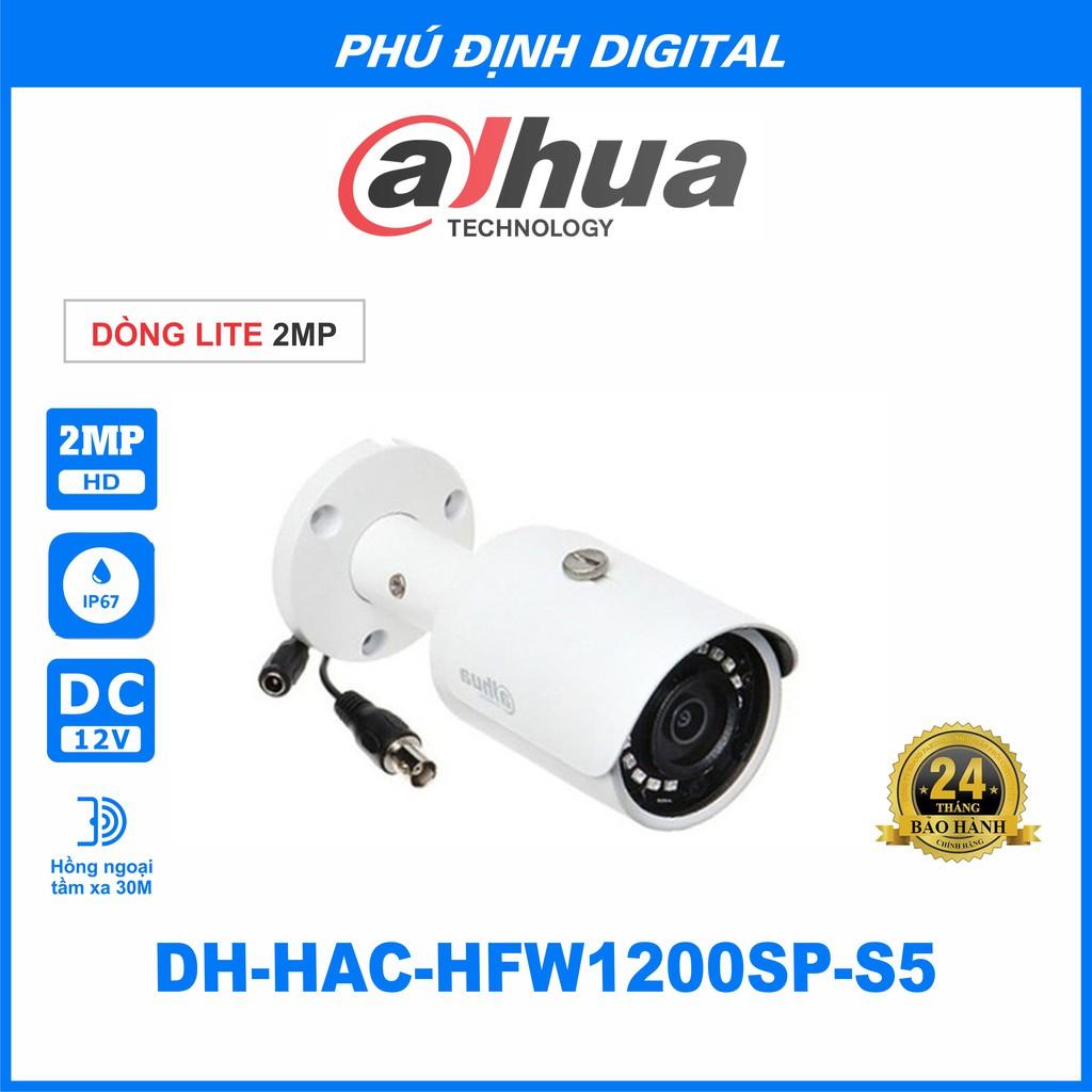 Camera HDCVI 2MP Dahua vỏ sắt mã DH-HAC-HFW1200SP-S5 - Hàng Chính Hãng