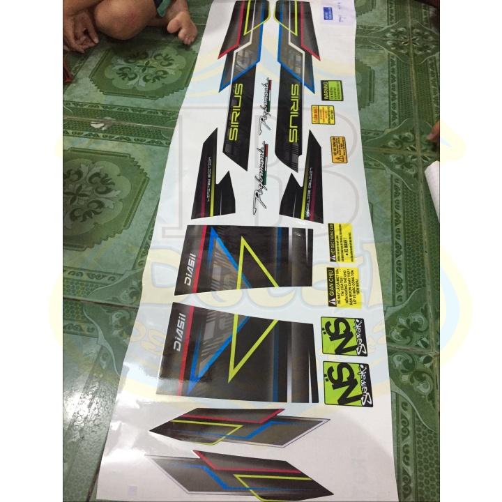 Tem rời xe SIRIUS DÁN XE ĐEN