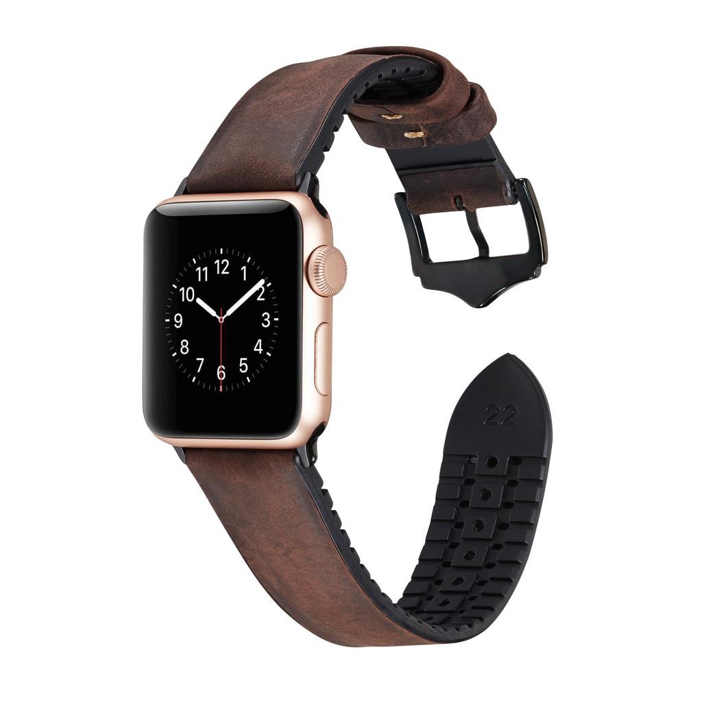 Dây Đeo Bằng Da Thật Cho Đồng Hồ Thông Minh Apple Watch Series 7 6 SE 5 4 3 38MM 40MM 42MM 44MM 41MM 45MM