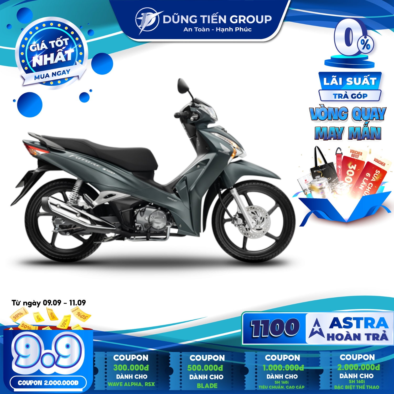 Xe Máy Honda Future 125 FI 2022 - Phiên Bản Đặc Biệt - Phanh Đĩa - Vành Đúc