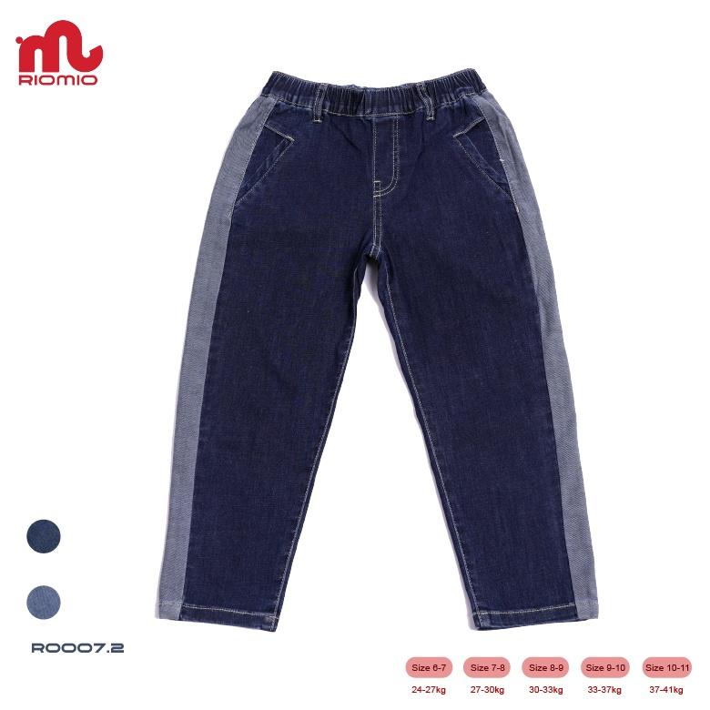 Quần Jean Cho Bé Gái Chất Liệu Denim Cotton Thoải Mái Cho Bé, thương hiệu RIOMIO - màu Dark - RO007.2