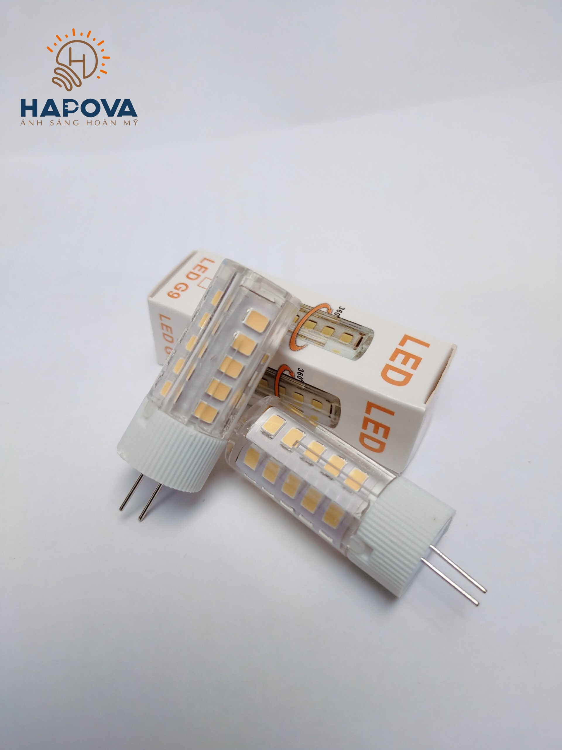 Bóng đèn LED ghim ngón HAPOVA EVIS G4 3W - 220V nhỏ gọn tiện dụng. LED chân kim cho đèn trang trí