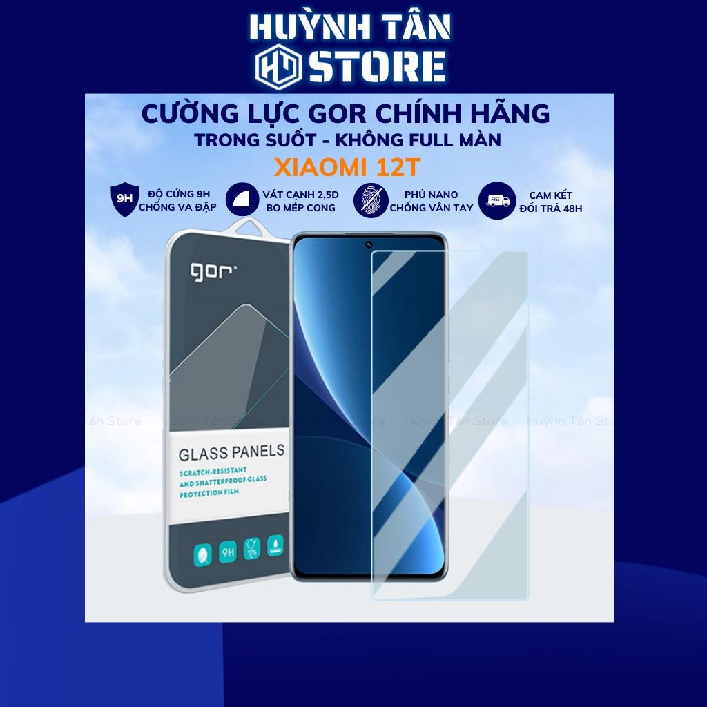 Kính cường lực mi 12t mi 12t pro trong suốt không full màn chống bám vân tay chính hãng Gor phụ kiện huỳnh tân store - Hàng nhập khẩu