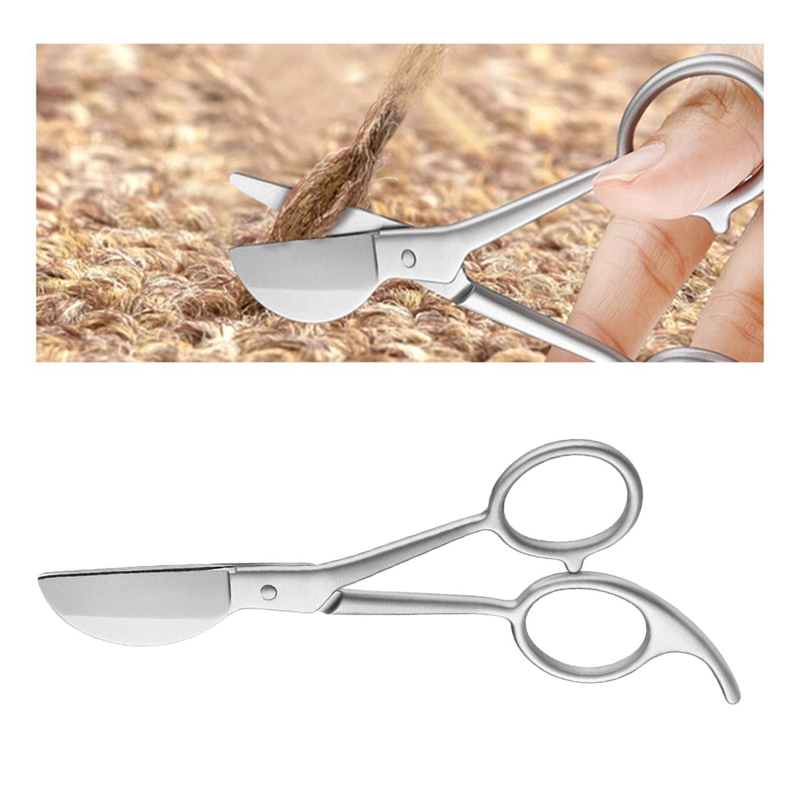 Applique Scissors Duckbill Blade  Portable Straight Handle Miniature Scissors  Blade for Professionals Fabric Sewing Rug Making