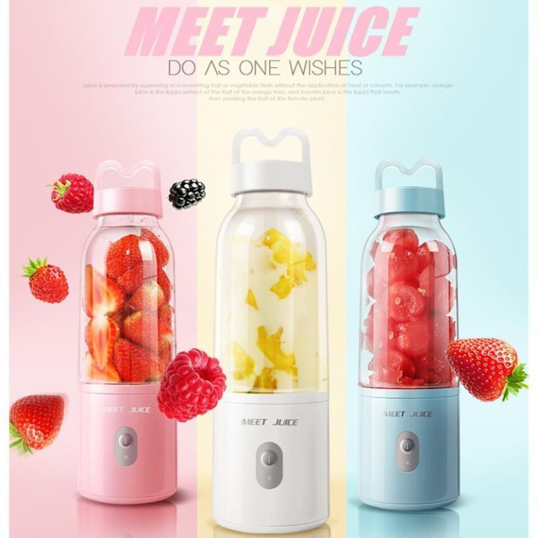 Máy Xay Sinh Tố Đa Năng Cầm Tay Meet Juice - Xay cực nhanh 9s, cao cấp, an toàn