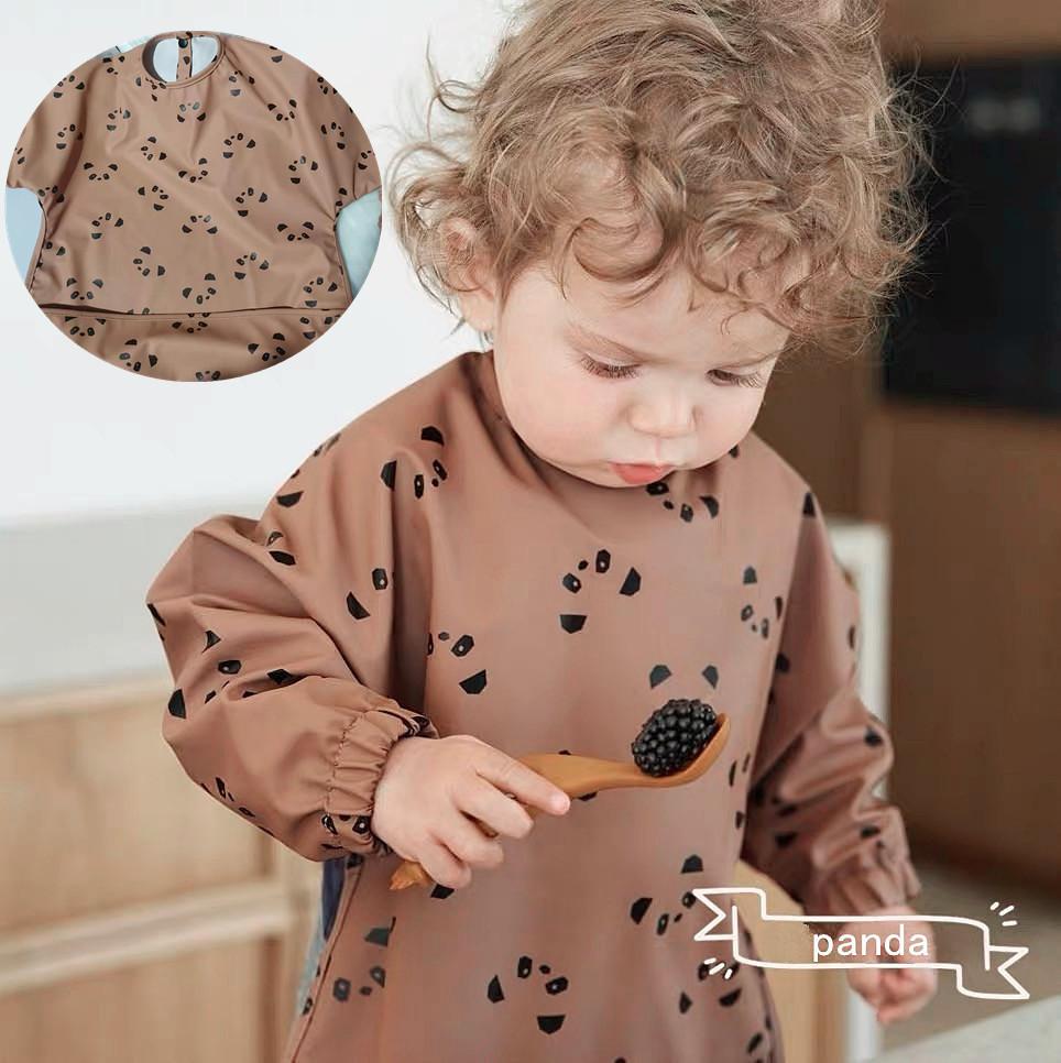 Tập Đi Cho Bé Tay Dài Yếm In Họa Tiết Cho Ăn Áo Chống Thấm Nước Món Ăn Bộ Đồ Ăn Trẻ Em Thời Trang Phụ Kiện Mùa Đông