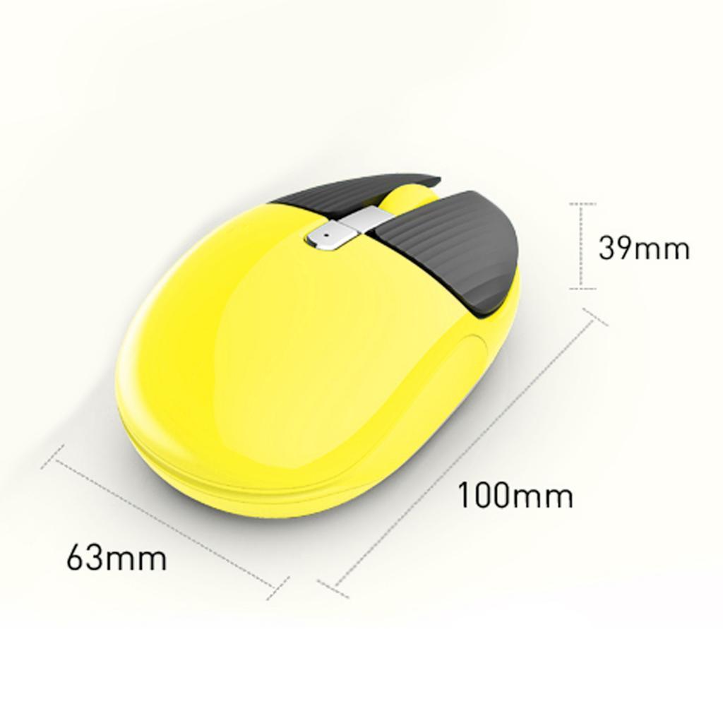 2.4G Wireless Mouse 1600DPI USB Receiver For Computer Yellow 2.4G Wireless