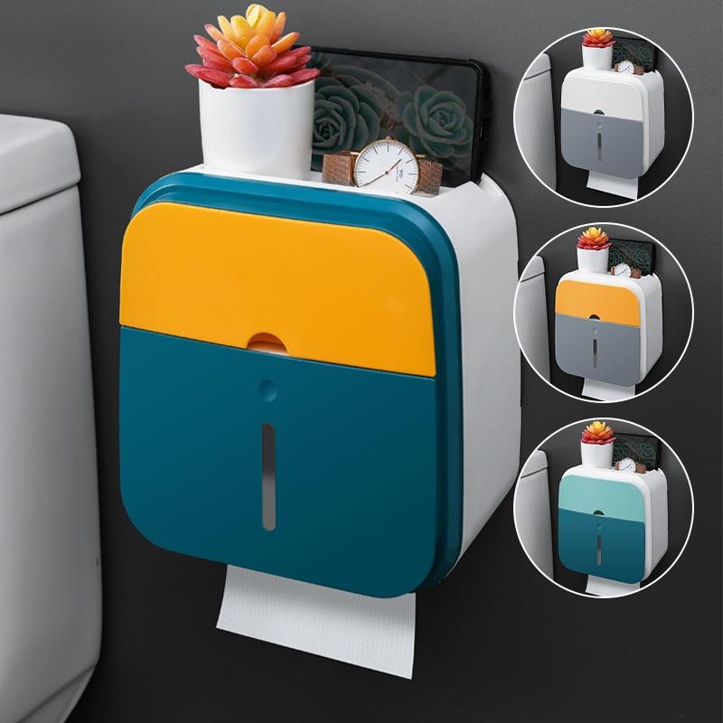 Hộp Đựng Cuộn Giấy Vệ Sinh Chống Nước Không Cần Đóng Đinh