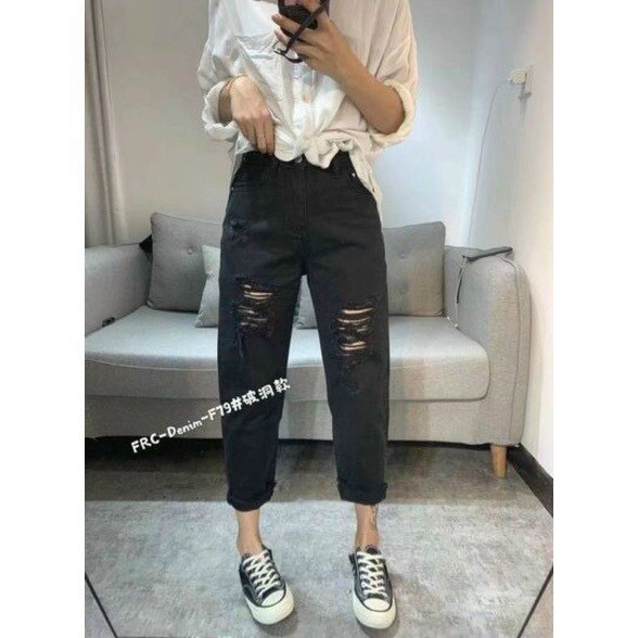 Quần Bò baggy rách