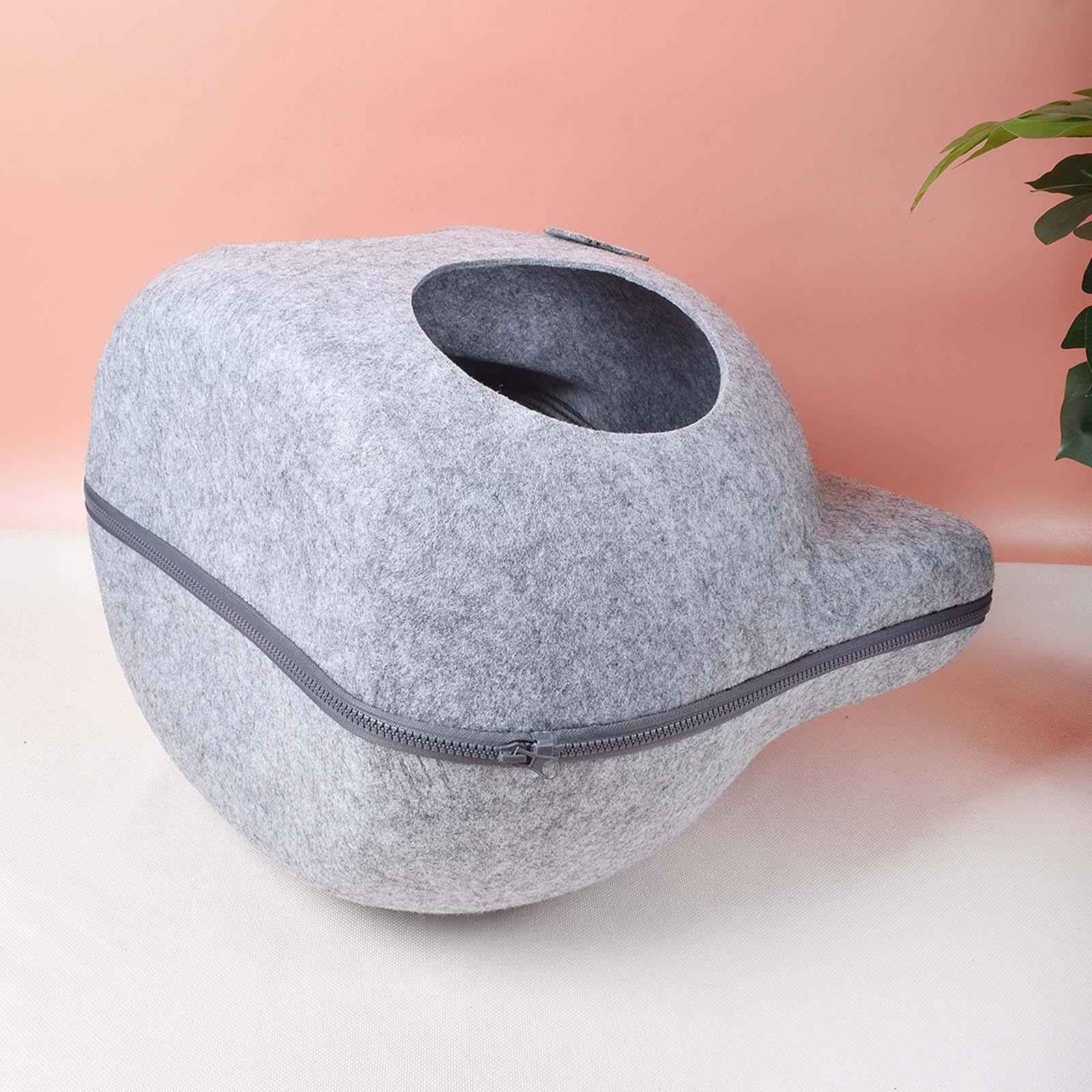 Bed Large, Enclosed Cat Bed Felt Cat Bed Cave Cat Nest Pet Bed Cat Bed Tent Comfortable Sleeping Bed for Home Kittens or Small Dogs