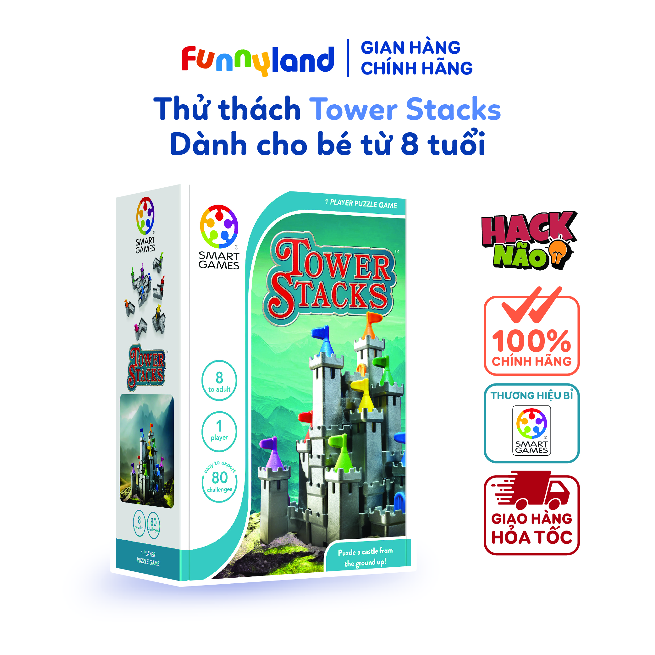 Đồ chơi thông minh Smartgames Thử Thách Tower Stacks