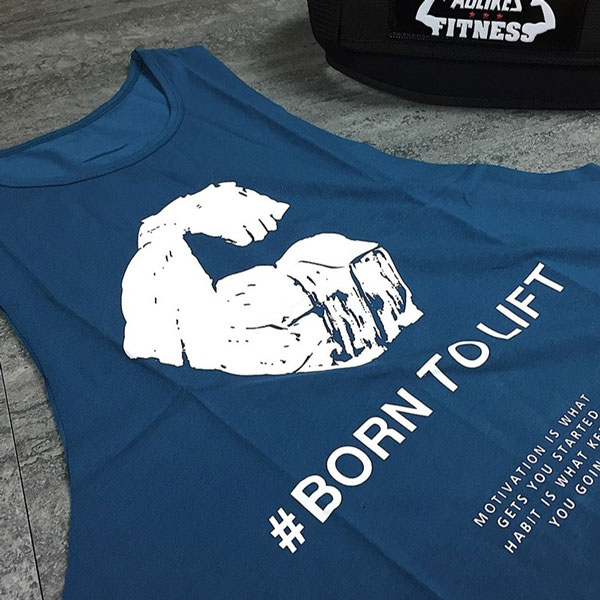 Áo Tập Gym Nam Tanktop 3 Lỗ Born To Lift Chất Cotton Cao Cấp Thấm Hút Mồ Hôi