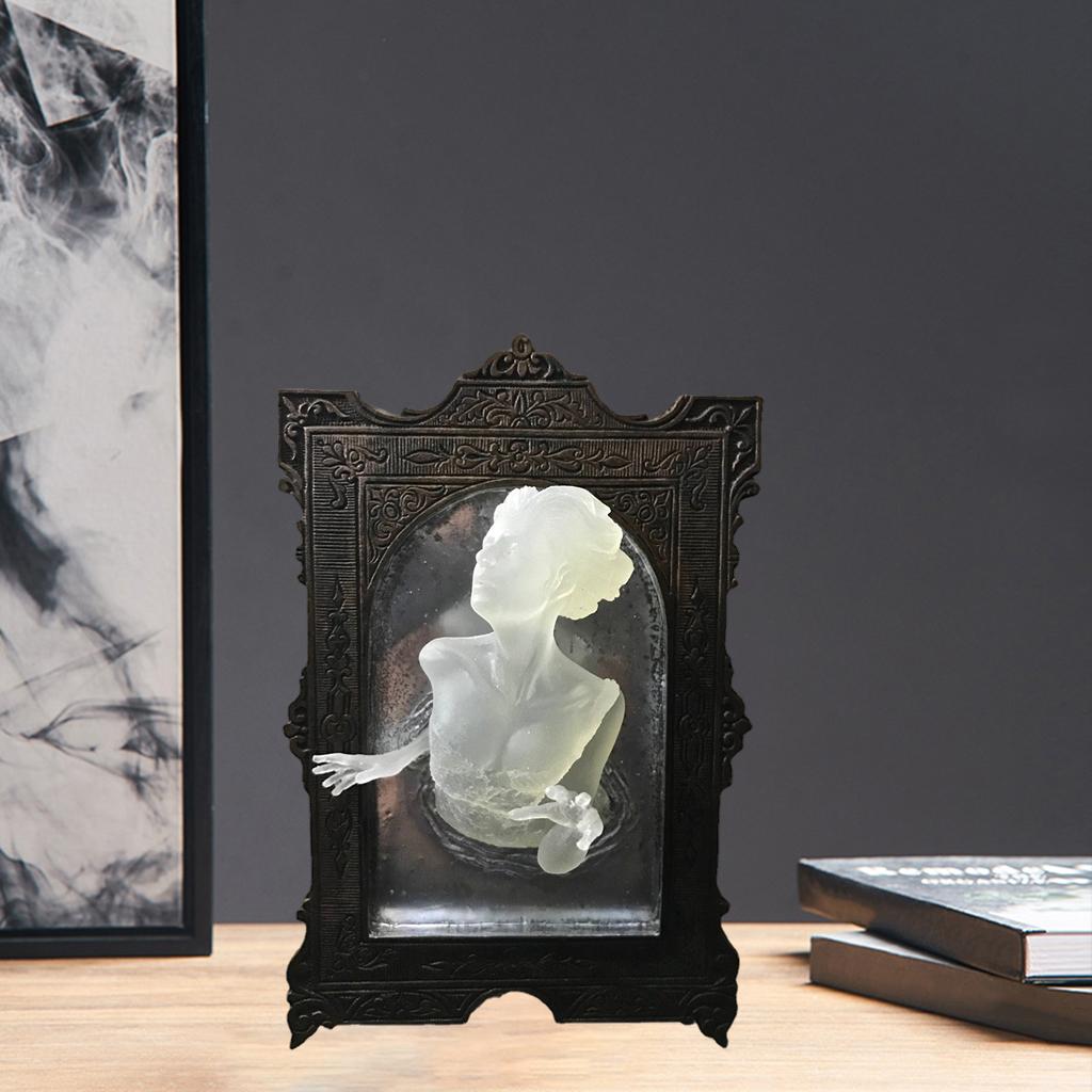 Ghost in the Mirror Wall Hanging Sculpture Ornament Figurine Statue Decor