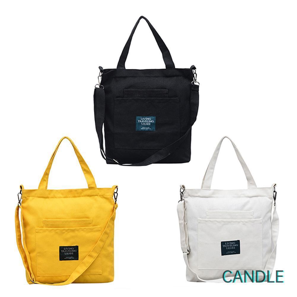 Túi Đeo Chéo Vải Canvas Cỡ Lớn Thời Trang Cho Nữ