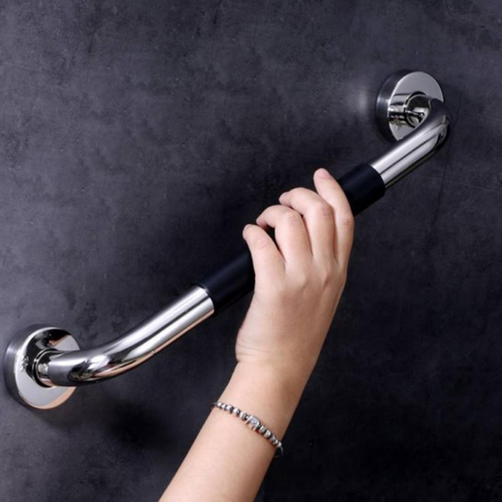 Anti Slip Shower Grab Bar Handle, 304 Stainless Steel Bathroom Grab Bar, Safety Hand Rail Support, Handicap Elderly Assist Bath Handle