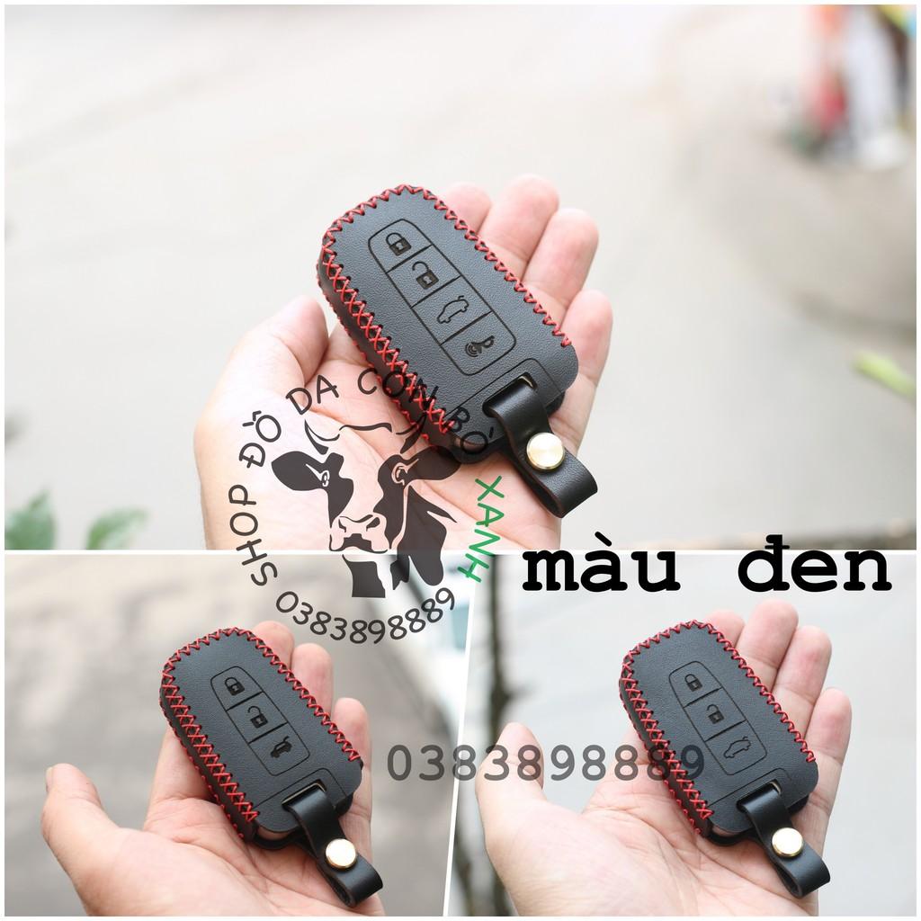 Bao da dành cho Chìa Khoá Hyundai Sonata, Tucson, Santafe, Genesis, i30, Elantra, Veloster Handmade Da Thật 004