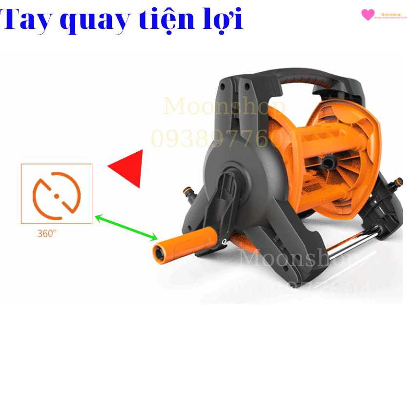 BỘ LÔ CUỘN ỐNG NƯỚC DÀI 15M ỐNG PHI 14, ĐỦ PHỤ KIỆN, TẶNG DÂY ĐẦU VÀO KHUNG