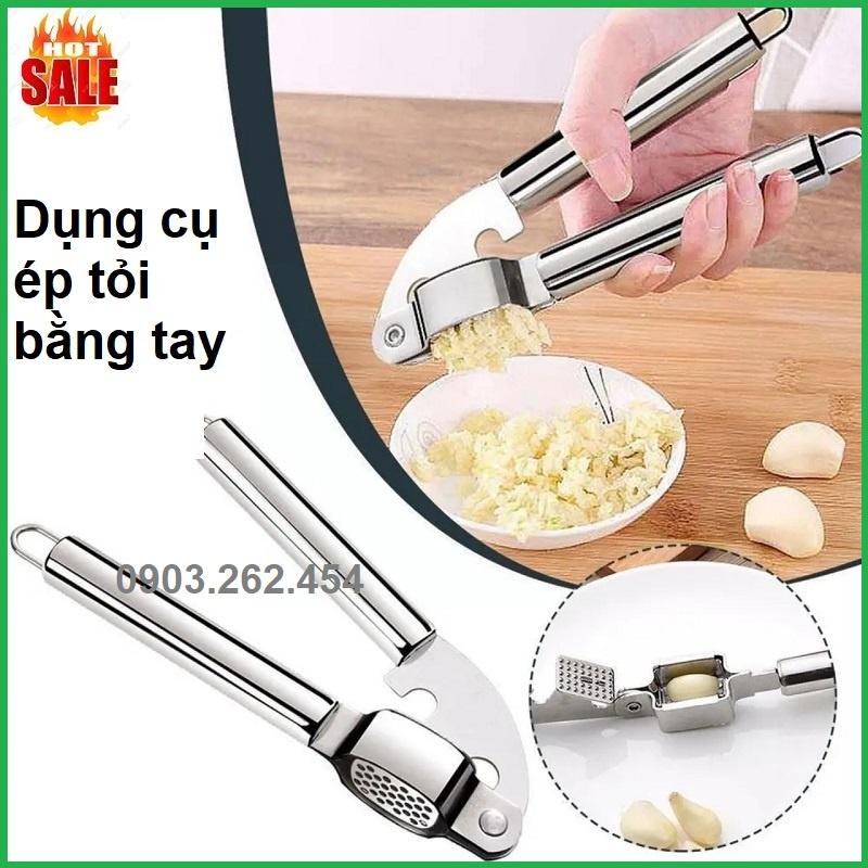 Dụng cụ ép tỏi bằng tay, chất liệu inox không gỉ, tiện lợi cho nhà bếp - SS0045