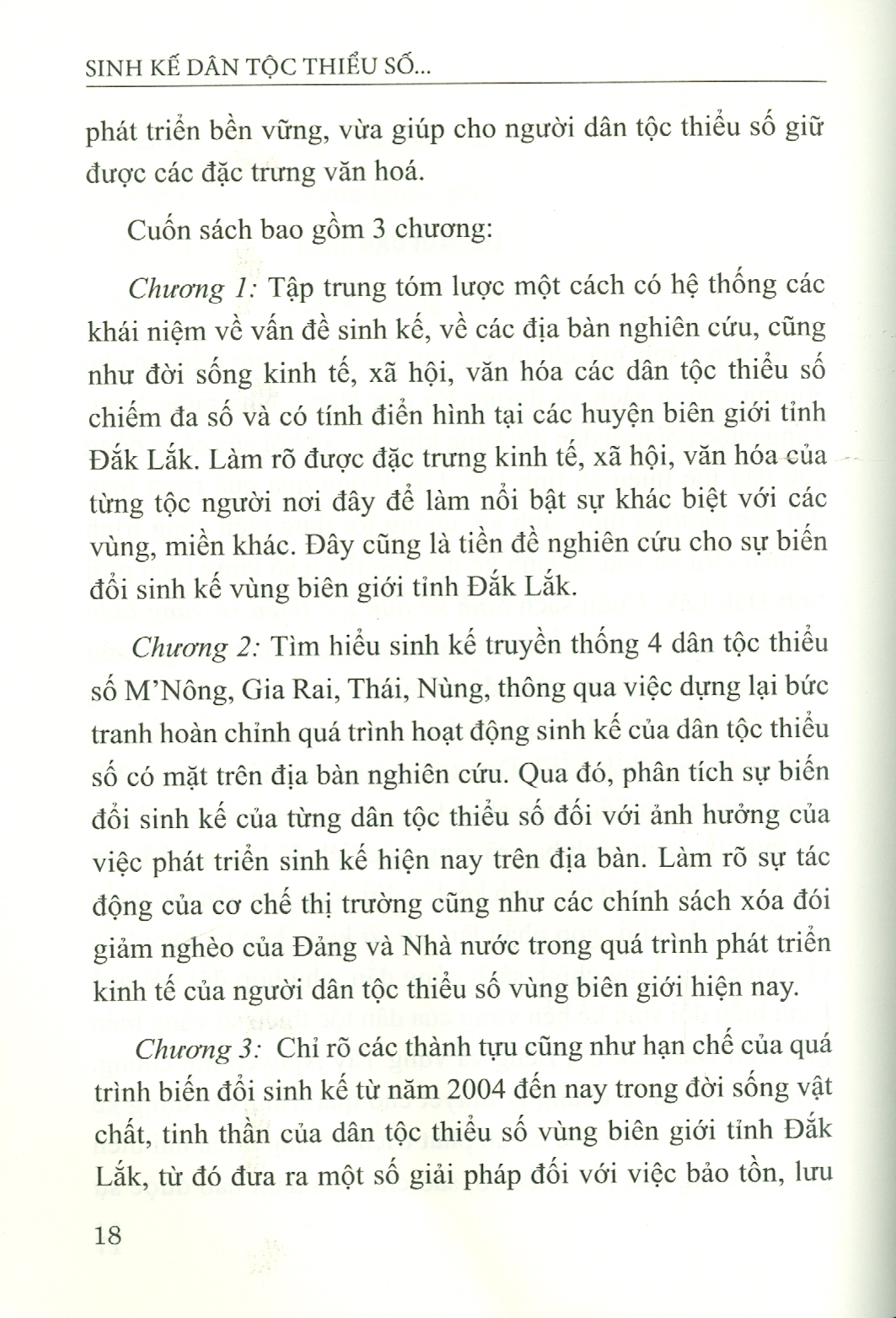 Sinh Kế Dân Tộc Thiểu Số Vùng Biên Giới Tỉnh Đắk Lắk (Sách chuyên khảo)