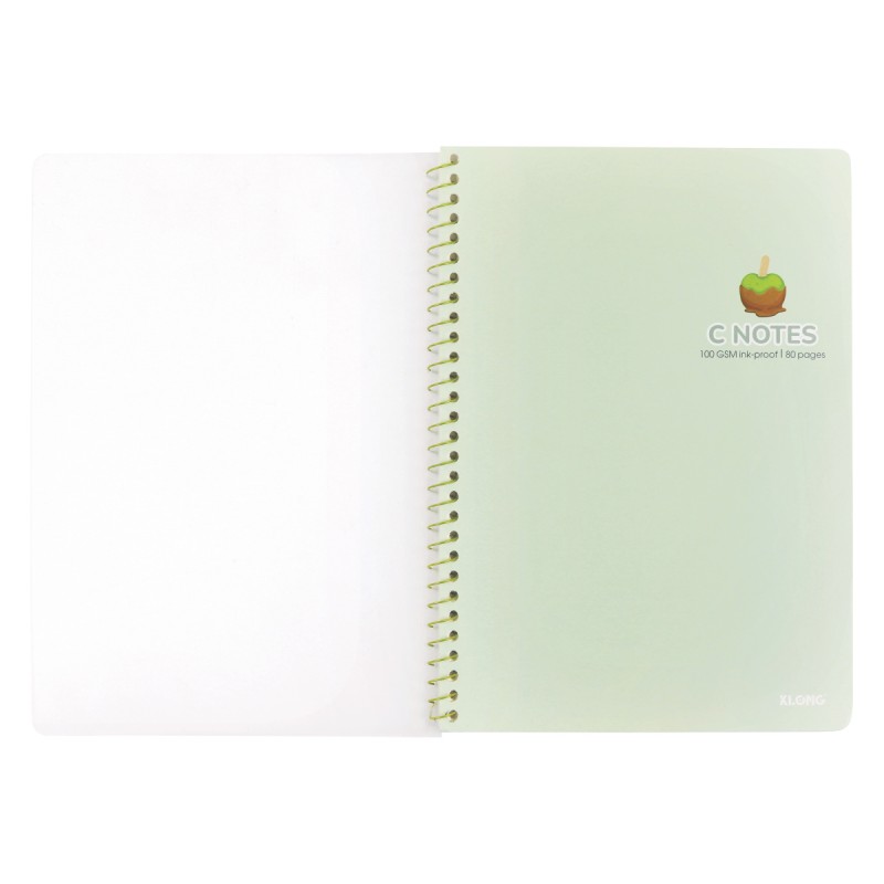 Vở C Notes (6 x 6) mm lò xo đơn bìa nhựa 2 mặt B5 80 trang 100/76; MS: 586
