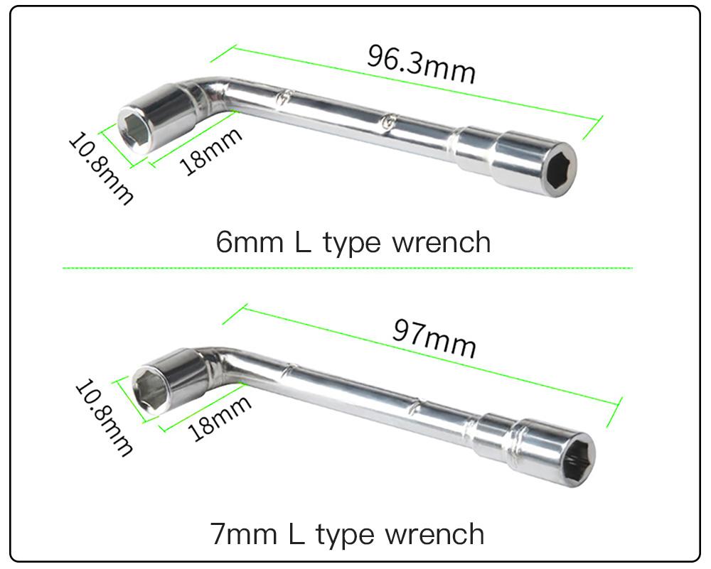 3D Máy In MK8 MK10 Bộ Cờ Lê Chéo Ổ Cắm Cờ Lê để Vệ Sinh Đầu Phun Bằng Đồng Bàn Chải Dụng Cụ Nhíp L Cờ Lê Cho Ender 3 5 CR-10